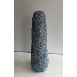 Tall Ceramic Vase, French Work, Circa 1970