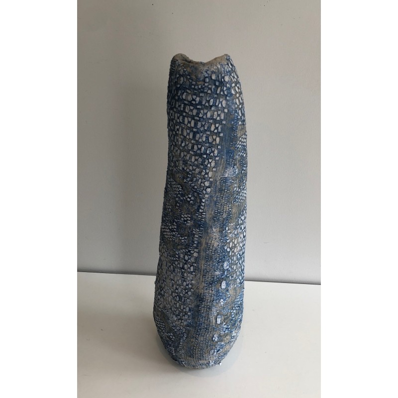 Grand Vase en Céramique, Travail Français, Vers 1970