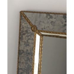 Miroir Multi-Facettes aux Guirlandes de Laiton, Travail Français, Vers 1970