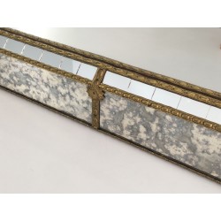 Miroir Multi-Facettes aux Guirlandes de Laiton, Travail Français, Vers 1970