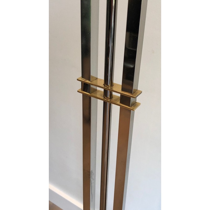 Lampadaire Patine Canon de Fusil et Laiton, Travail Français, vers 1970 | Maison BARROIS