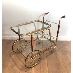Mahogany and Brass Drinks Trolley, French Work, Circa 1940