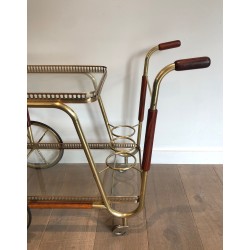 Mahogany and Brass Drinks Trolley, French Work, Circa 1940