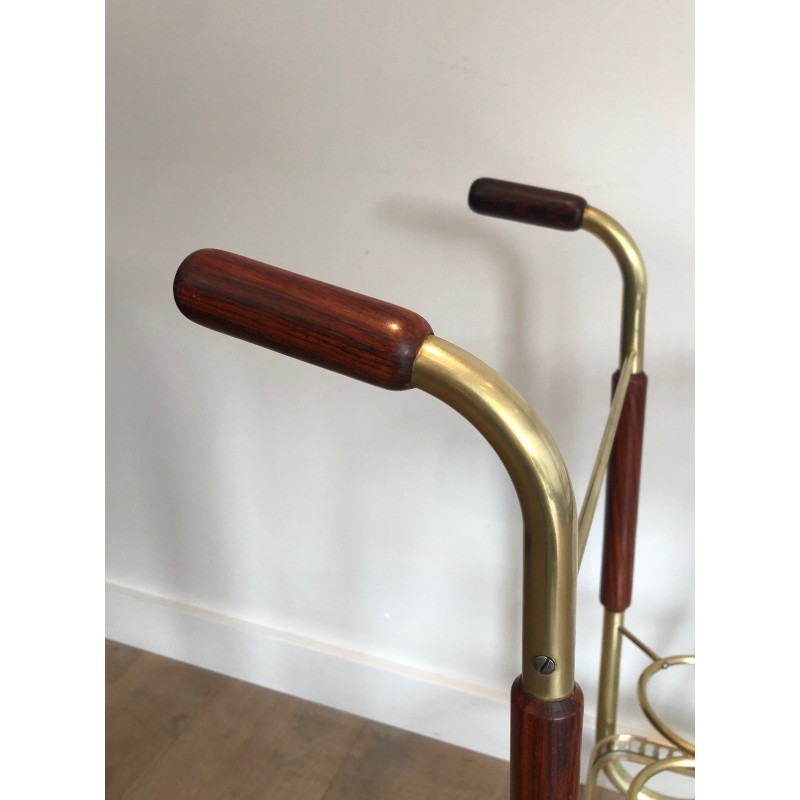 Mahogany and Brass Drinks Trolley, French Work, Circa 1940