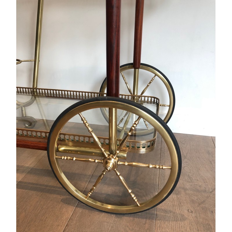 Mahogany and Brass Drinks Trolley, French Work, Circa 1940