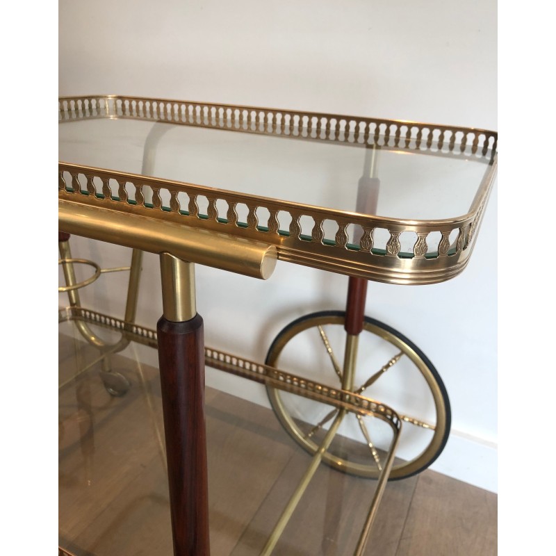 Mahogany and Brass Drinks Trolley, French Work, Circa 1940