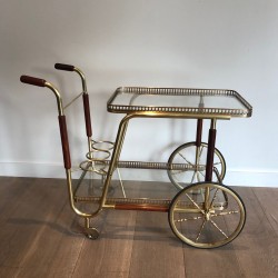 Mahogany and Brass Drinks Trolley, French Work, Circa 1940