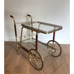 Mahogany and Brass Drinks Trolley, French Work, Circa 1940