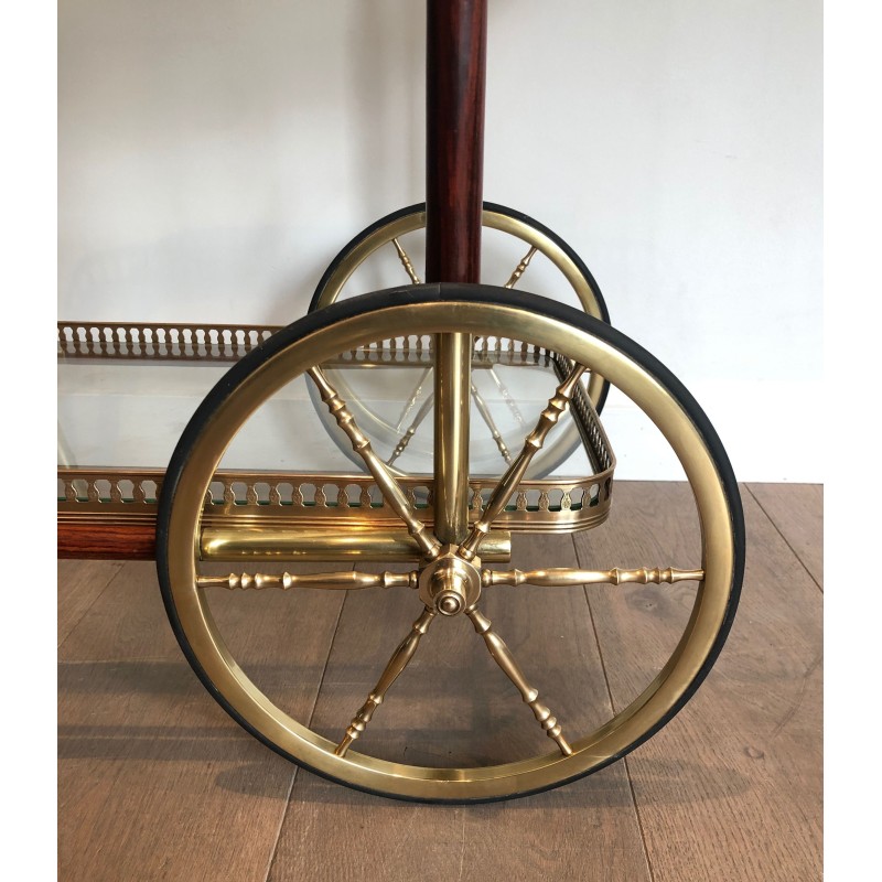Mahogany and Brass Drinks Trolley, French Work, Circa 1940