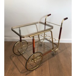 Mahogany and Brass Drinks Trolley, French Work, Circa 1940