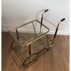 Mahogany and Brass Drinks Trolley, French Work, Circa 1940