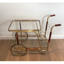 Mahogany and Brass Drinks Trolley, French Work, Circa 1940