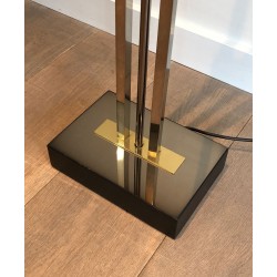 Lampadaire Patine Canon de Fusil et Laiton, Travail Français, vers 1970 | Maison BARROIS