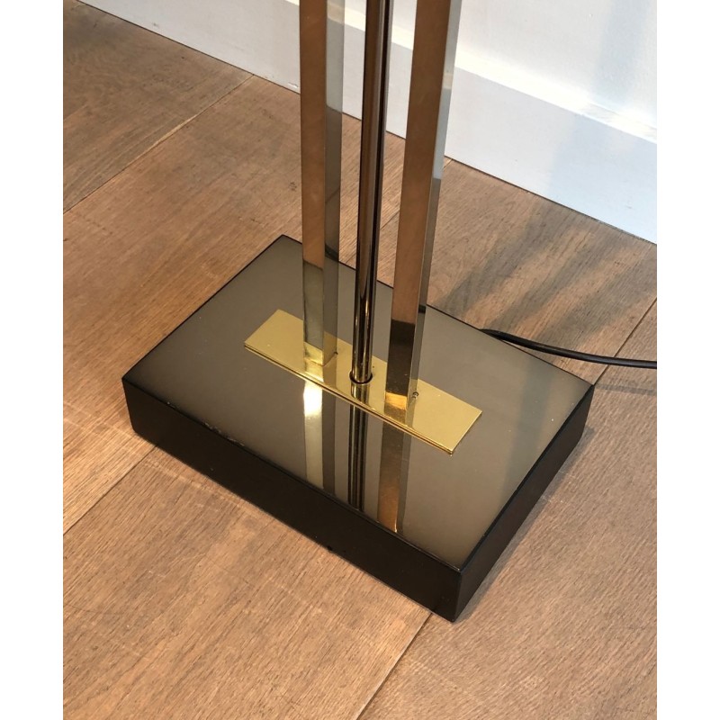 Lampadaire Patine Canon de Fusil et Laiton, Travail Français, vers 1970 | Maison BARROIS