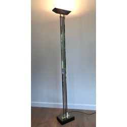 Lampadaire Patine Canon de Fusil et Laiton, Travail Français, vers 1970 | Maison BARROIS