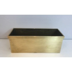 Neoclassical Style Rectangular Brass Planter, French Work, Circa 1970