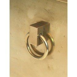 Neoclassical Style Rectangular Brass Planter, French Work, Circa 1970