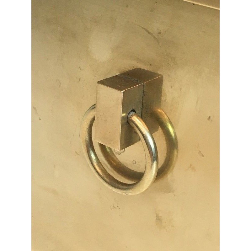 Neoclassical Style Rectangular Brass Planter, French Work, Circa 1970