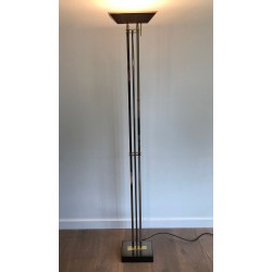 Lampadaire Patine Canon de Fusil et Laiton, Travail Français, vers 1970 | Maison BARROIS
