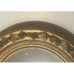 Small Gilt Stucco Oval Mirror, French Work, Circa 1900
