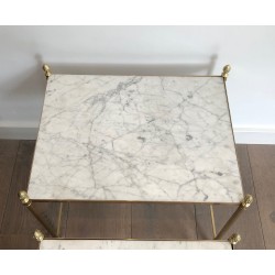 Brass nesting Tables by Maison Jansen