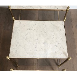 Brass nesting Tables by Maison Jansen