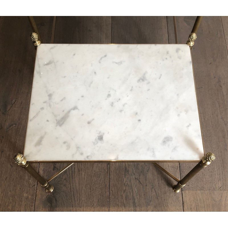 Brass nesting Tables by Maison Jansen