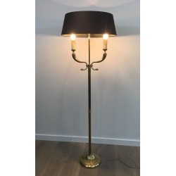 Lampadaire Néoclassique Laiton à Têtes de Dauphins, Maison Jansen, vers 1940 | Maison BARROIS