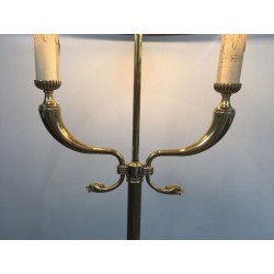 Lampadaire Néoclassique Laiton à Têtes de Dauphins, Maison Jansen, vers 1940 | Maison BARROIS