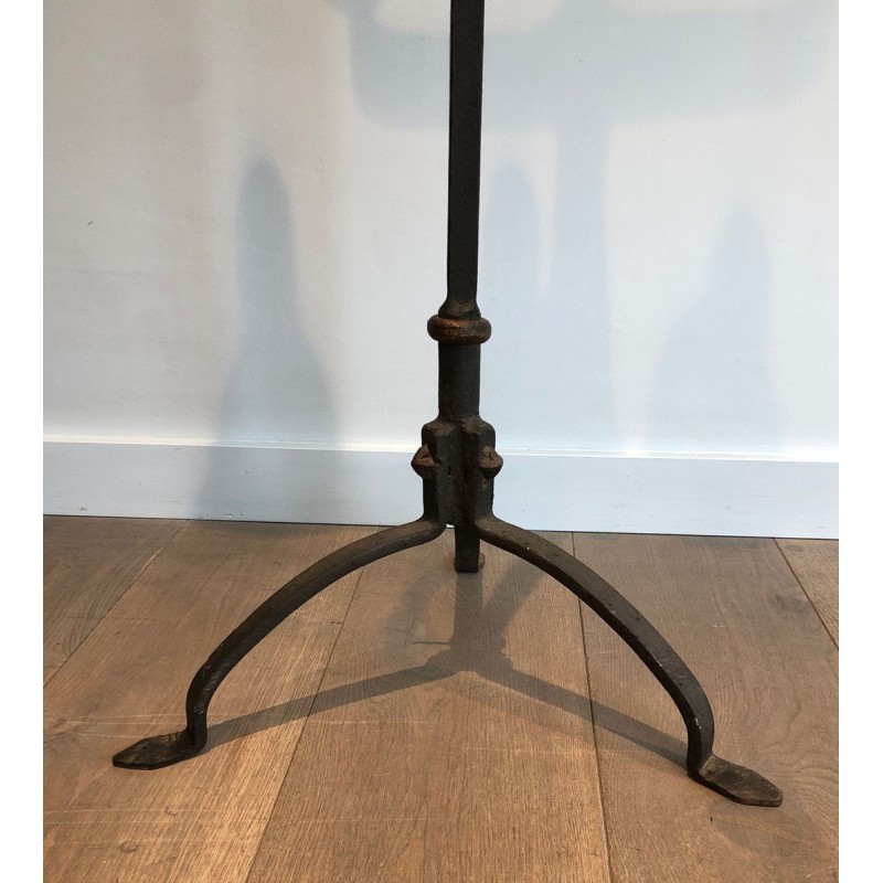 Lampadaire en Fer Forgé et Doré, Art Déco, Travail Français, vers 1940 | Maison BARROIS