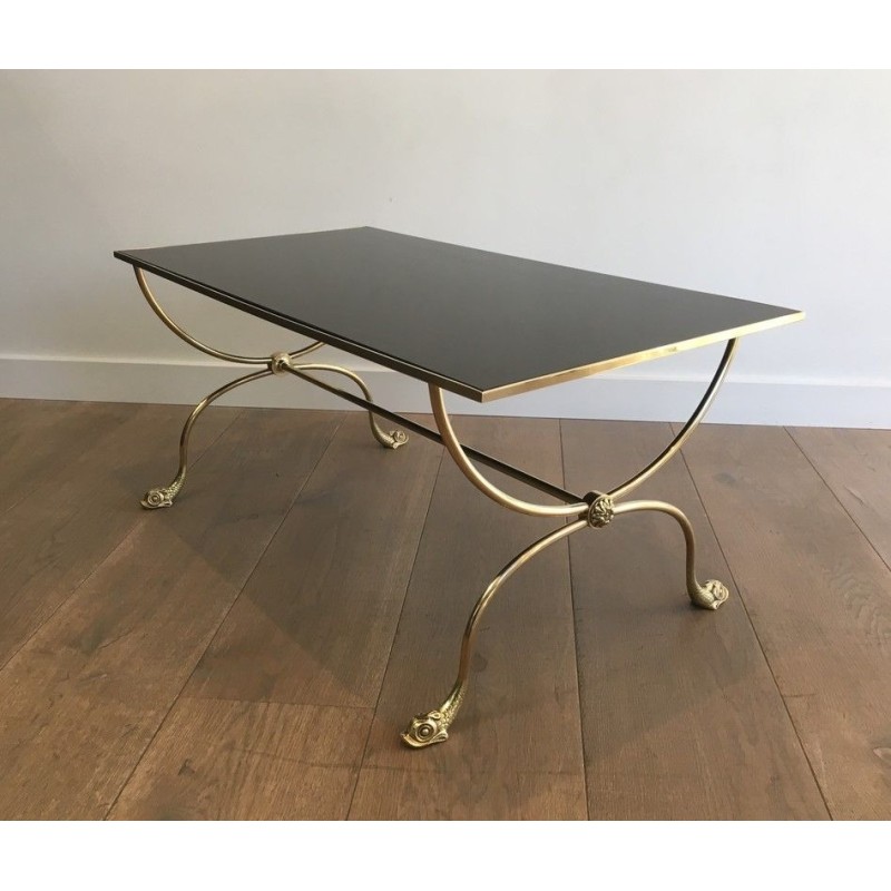 Table basse en Laiton. Maison Jansen