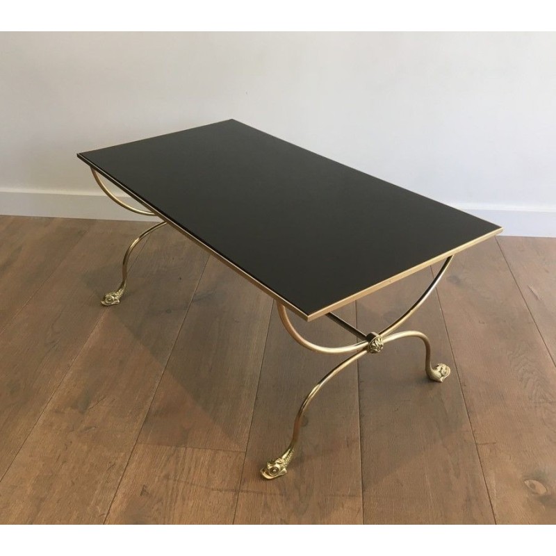 Table basse en Laiton. Maison Jansen