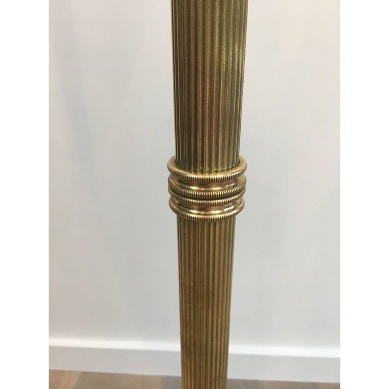 Lampadaire Néoclassique Laiton à Têtes de Dauphins, Maison Jansen, vers 1940 | Maison BARROIS