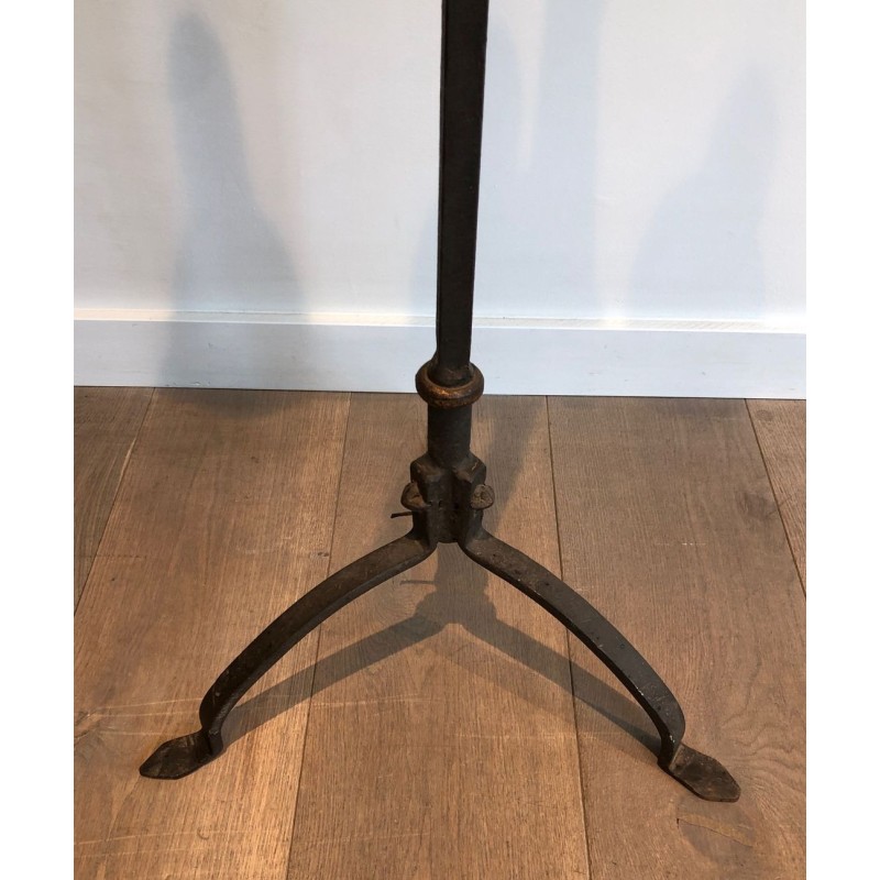 Lampadaire en Fer Forgé et Doré, Art Déco, Travail Français, vers 1940 | Maison BARROIS