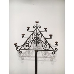 Lampadaire Fer Forgé à Sept Bras, Art Déco, Travail Français, vers 1940 | Maison BARROIS