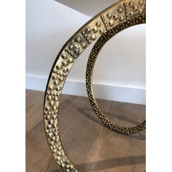 Bronze Coffee Table with Twin Ibex Heads by Alain Chervet, French Work, Circa 1970