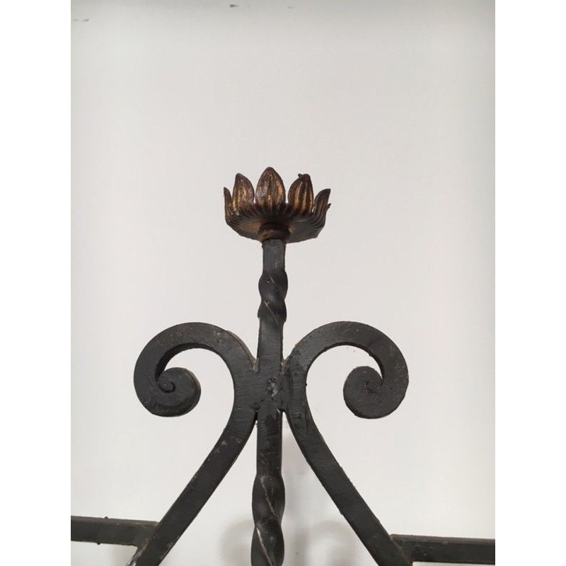Seven-Arm Wrought Iron Floor Lamp, Art Déco, French Work, circa 1940 | Maison BARROIS