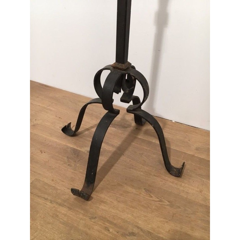 Seven-Arm Wrought Iron Floor Lamp, Art Déco, French Work, circa 1940 | Maison BARROIS
