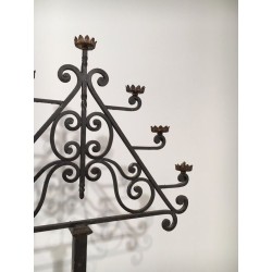 Lampadaire Fer Forgé à Sept Bras, Art Déco, Travail Français, vers 1940 | Maison BARROIS