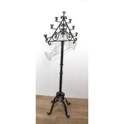 Seven-Arm Wrought Iron Floor Lamp, Art Déco, French Work, circa 1940 | Maison BARROIS
