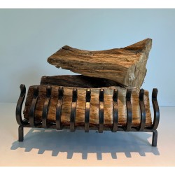 Wrought Iron Log Holder, French Work, Circa 1950
