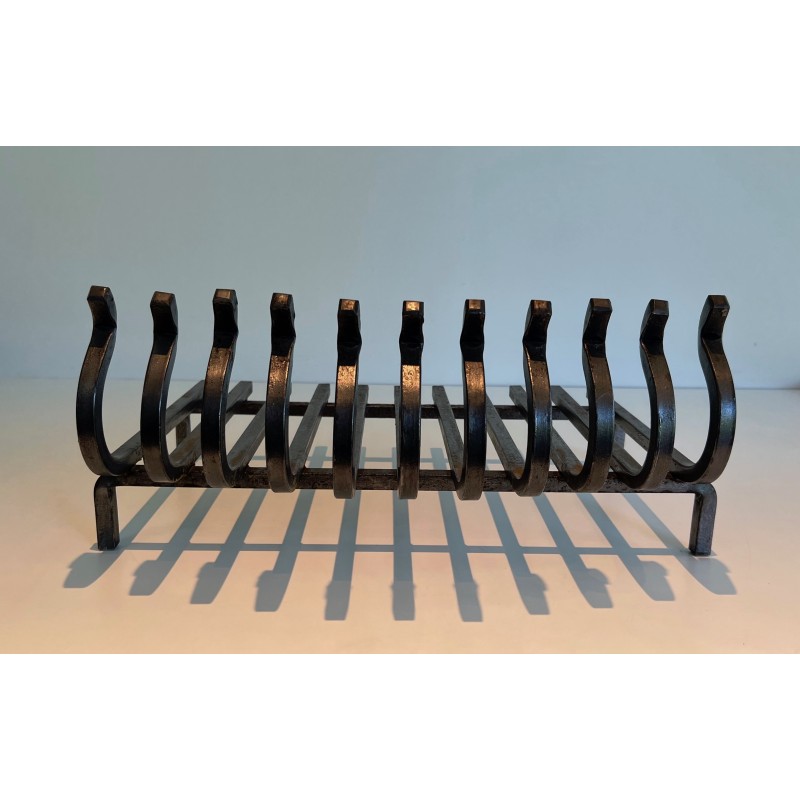 Wrought Iron Log Holder, French Work, Circa 1950