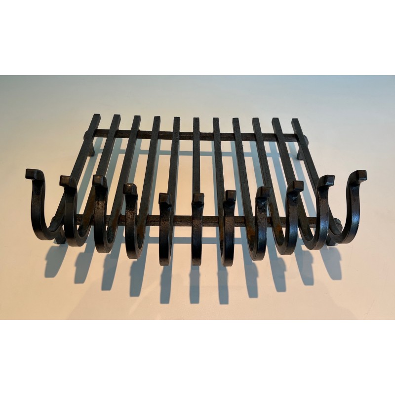 Wrought Iron Log Holder, French Work, Circa 1950
