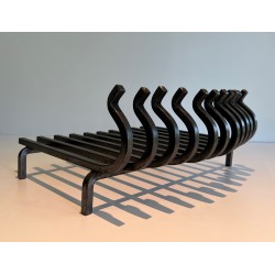 Wrought Iron Log Holder, French Work, Circa 1950