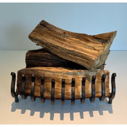 Wrought Iron Log Holder, French Work, Circa 1950