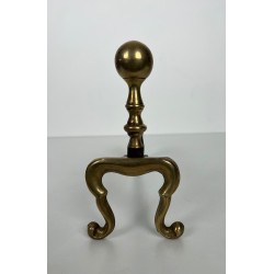 Pair of Neoclassical Style Bronze Andirons, French Work, Circa 1920