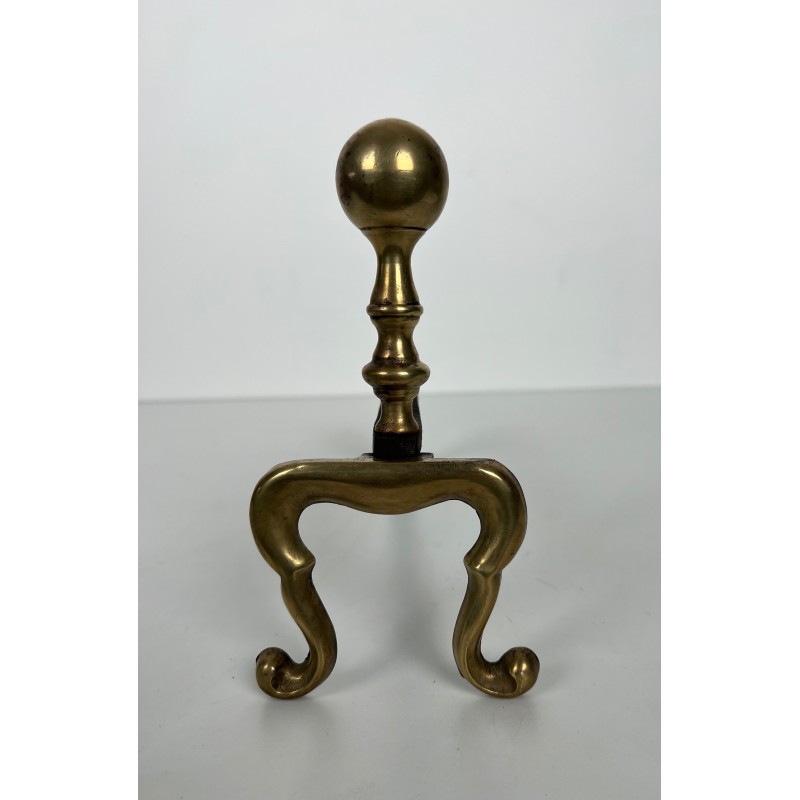 Pair of Neoclassical Style Bronze Andirons, French Work, Circa 1920