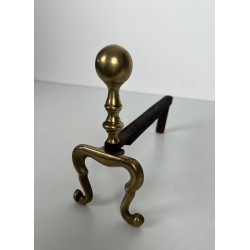 Paire de Chenets en Bronze de Style Néoclassique, Travail Français, Vers 1920