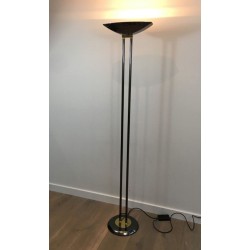 Lampadaire Patine Canon de Fusil et Laiton, Travail Français, vers 1970 | Maison BARROIS