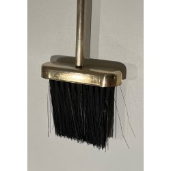 Modernist Brass Fireplace Tools Set, French Work, Circa 1970